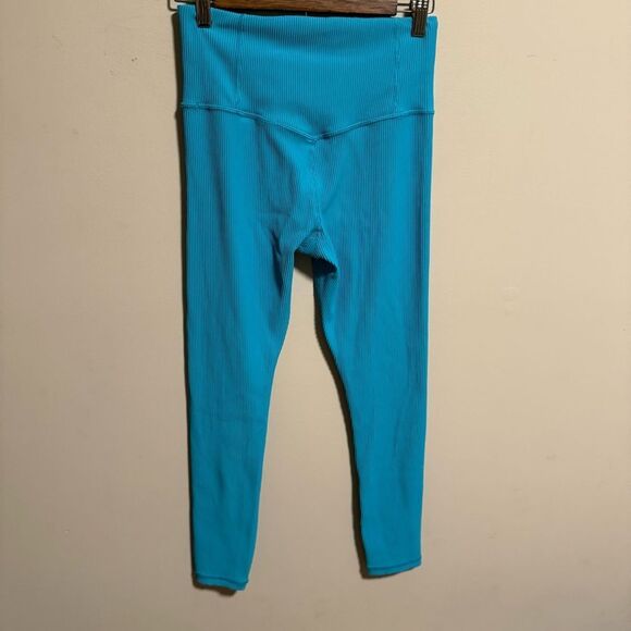 Athleta Elation Rib Tight In Blue- Size Medium - Picture 5 of 7